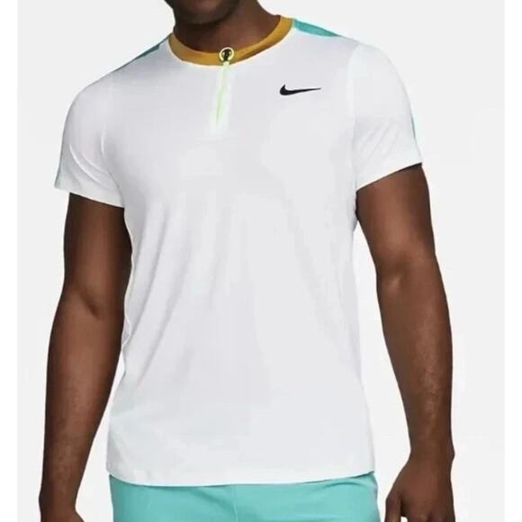 Mens L - Nike Court Dri FIT Advantage Performance Tennis Pickleball Shirt NWT - Picture 1 of 8